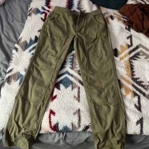 Green hiking pants, size 6.